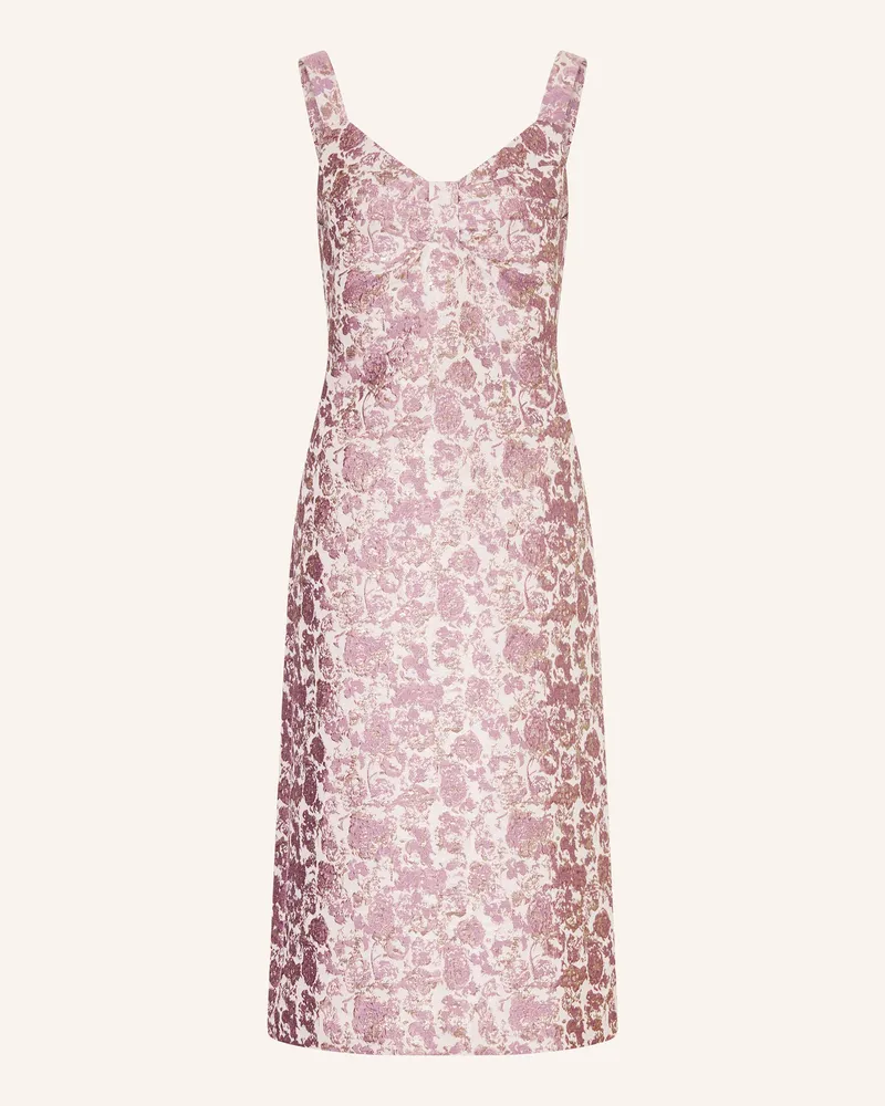 Baum und Pferdgarten Jacquard-Kleid AMNEH mit Glitzergarn Weiss