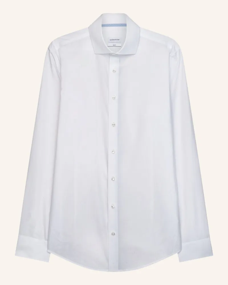 Seidensticker Business Hemd Slim Fit weiss Weiss