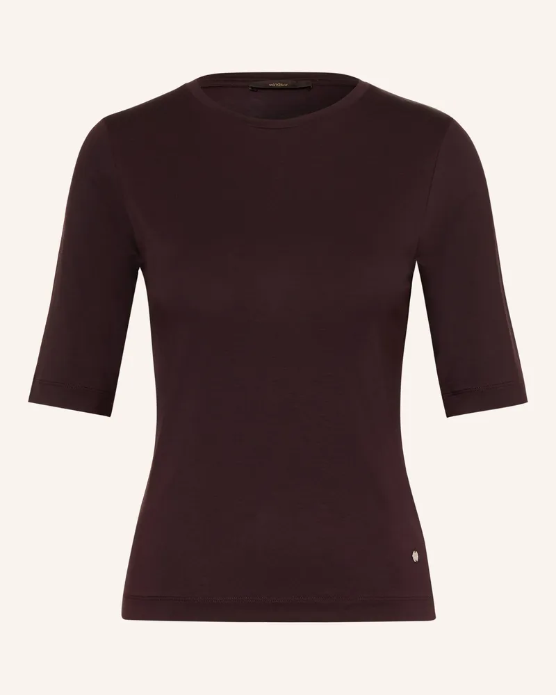 windsor. T-Shirt rot Dunkellila