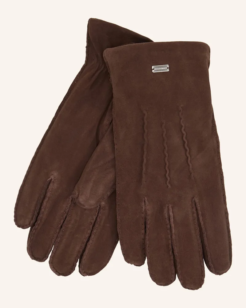 Strellson Handschuhe braun Dunkelbraun