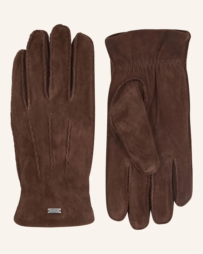 Strellson Handschuhe braun Dunkelbraun