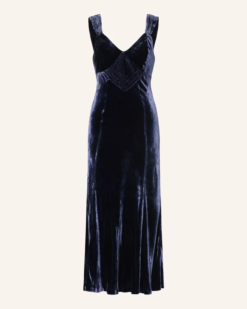AllSaints Samtkleid Berletta blau Dunkelblau