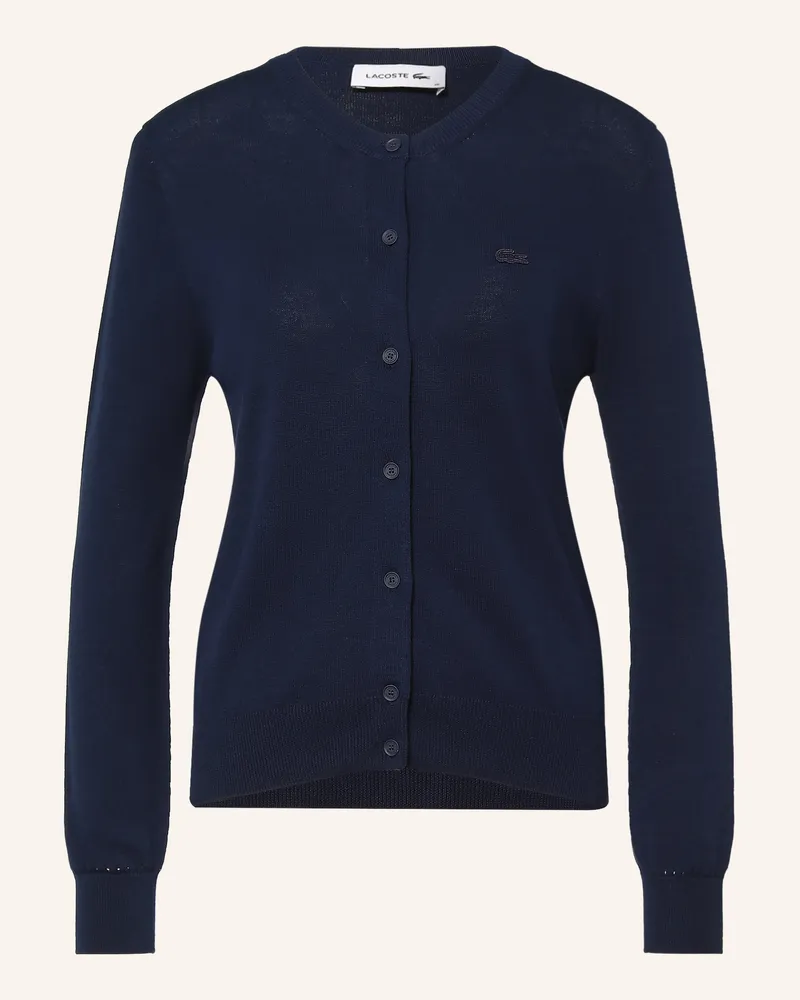 Lacoste Strickjacke blau Dunkelblau