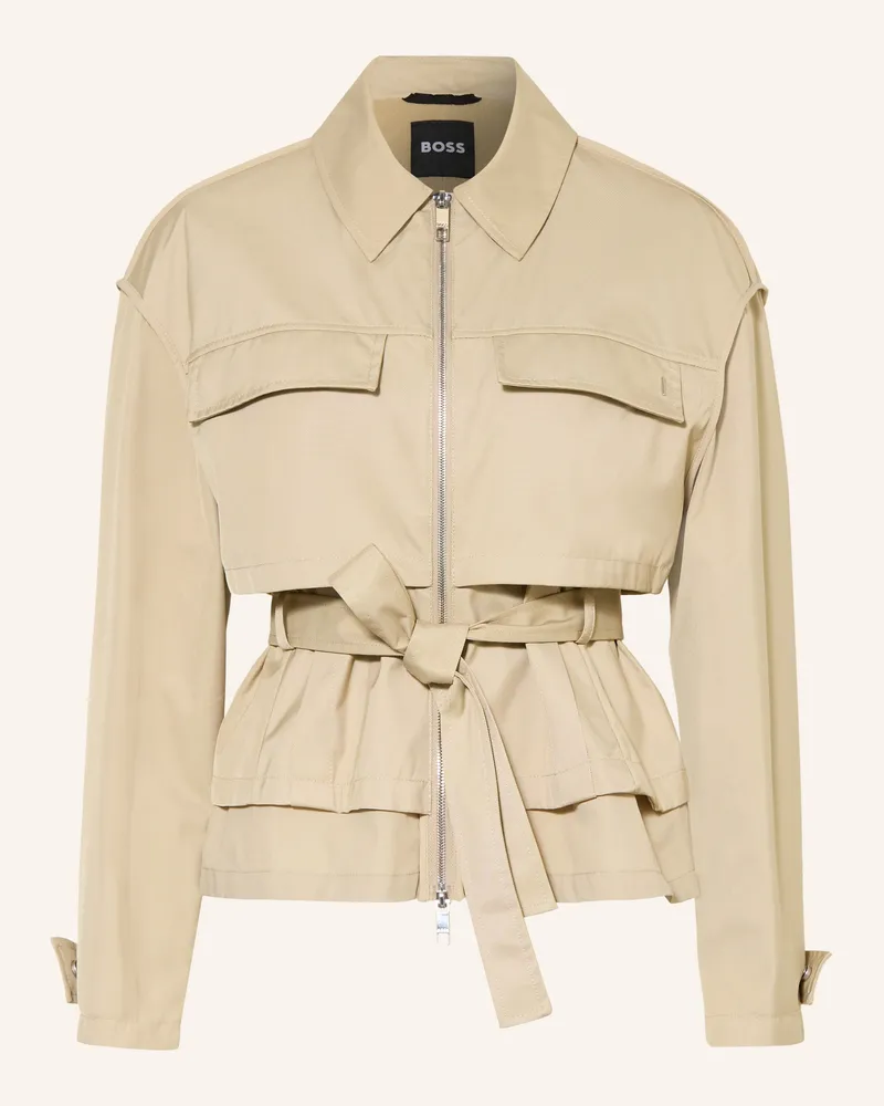 HUGO BOSS Trench-Jacke PAGLIERO Beige