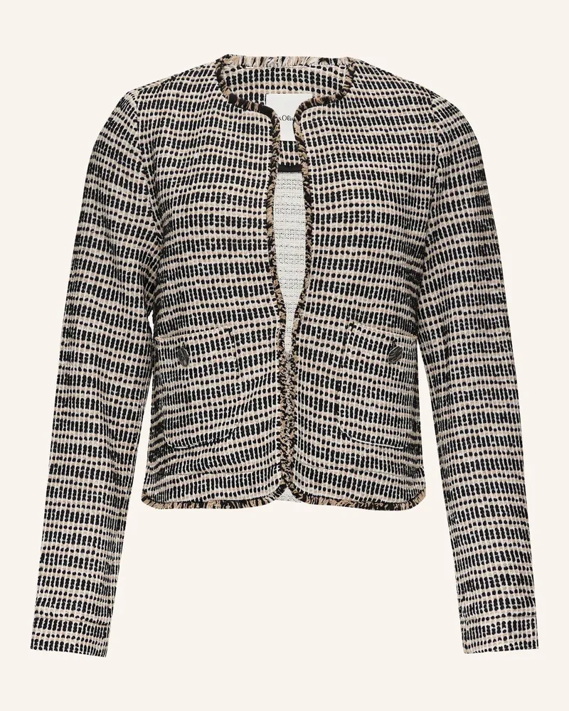 S.Oliver Indoor-Jacke schwarz Creme