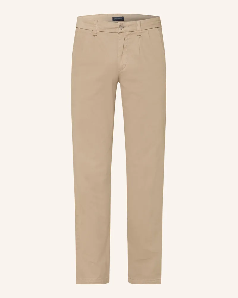 Strokesman's Chino Regular Fit beige Hellbraun