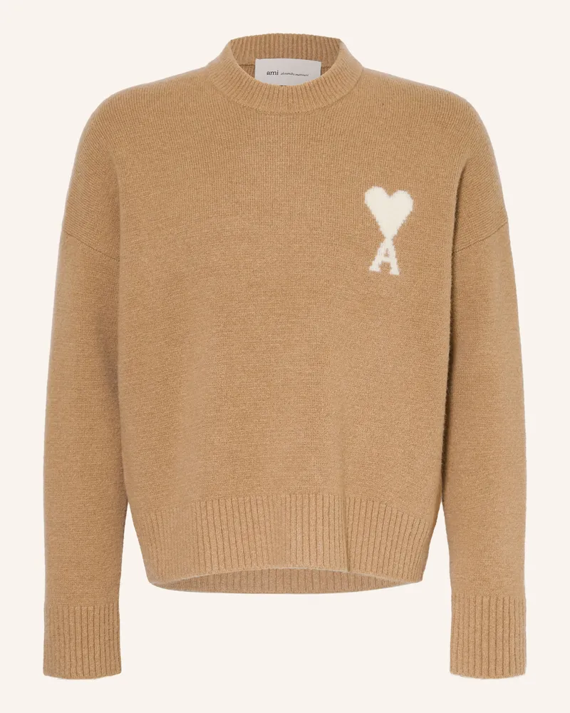 AMI Paris Pullover Mit Alpaka beige Camel