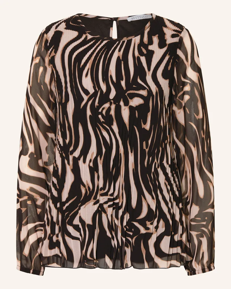 Betty Barclay Blusenshirt Mit Plissees schwarz Schwarz