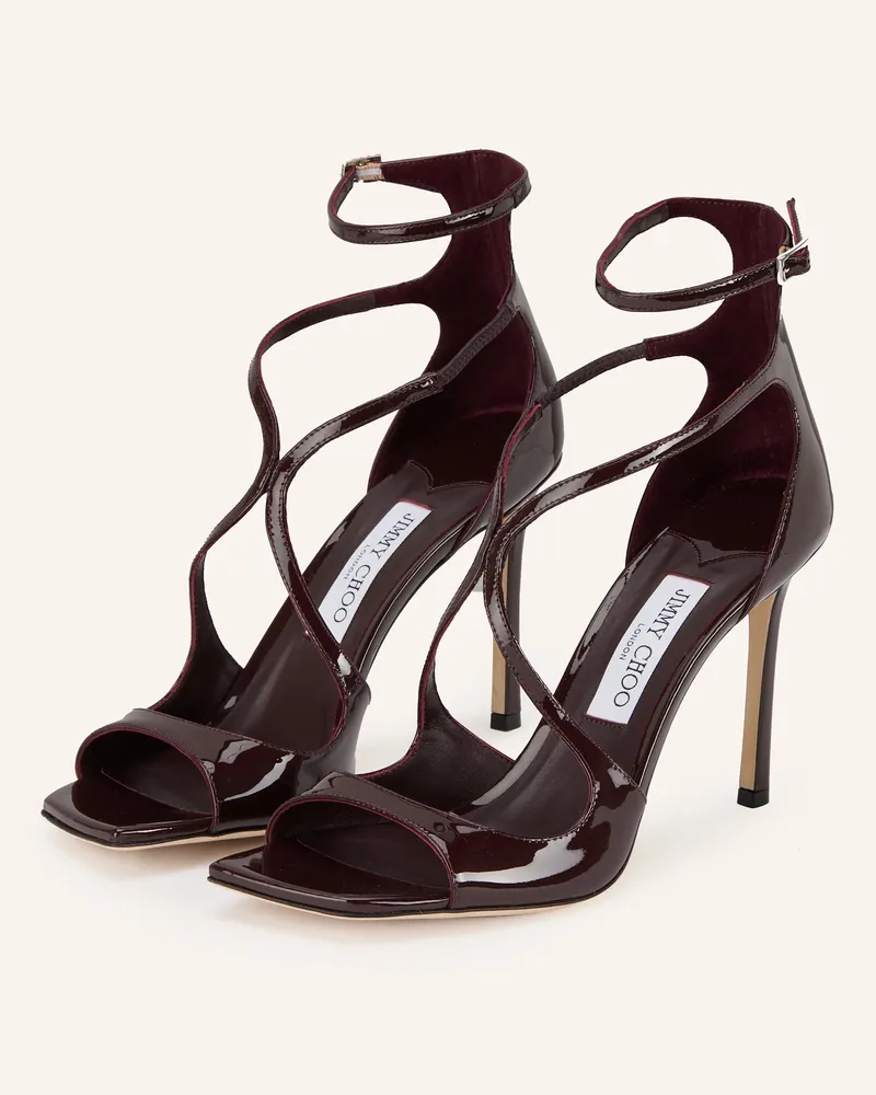 Jimmy Choo Lacksandaletten AIZA 95 Dunkelrot