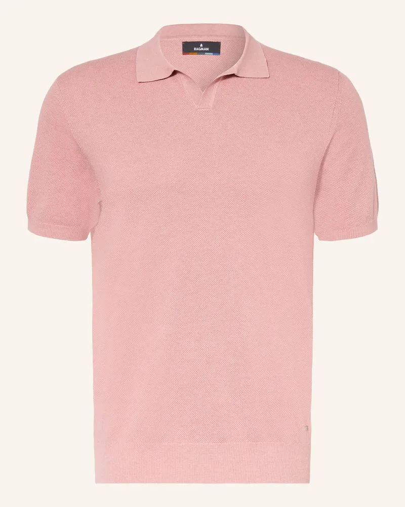 Ragman Strick-Poloshirt rosa Altrosa