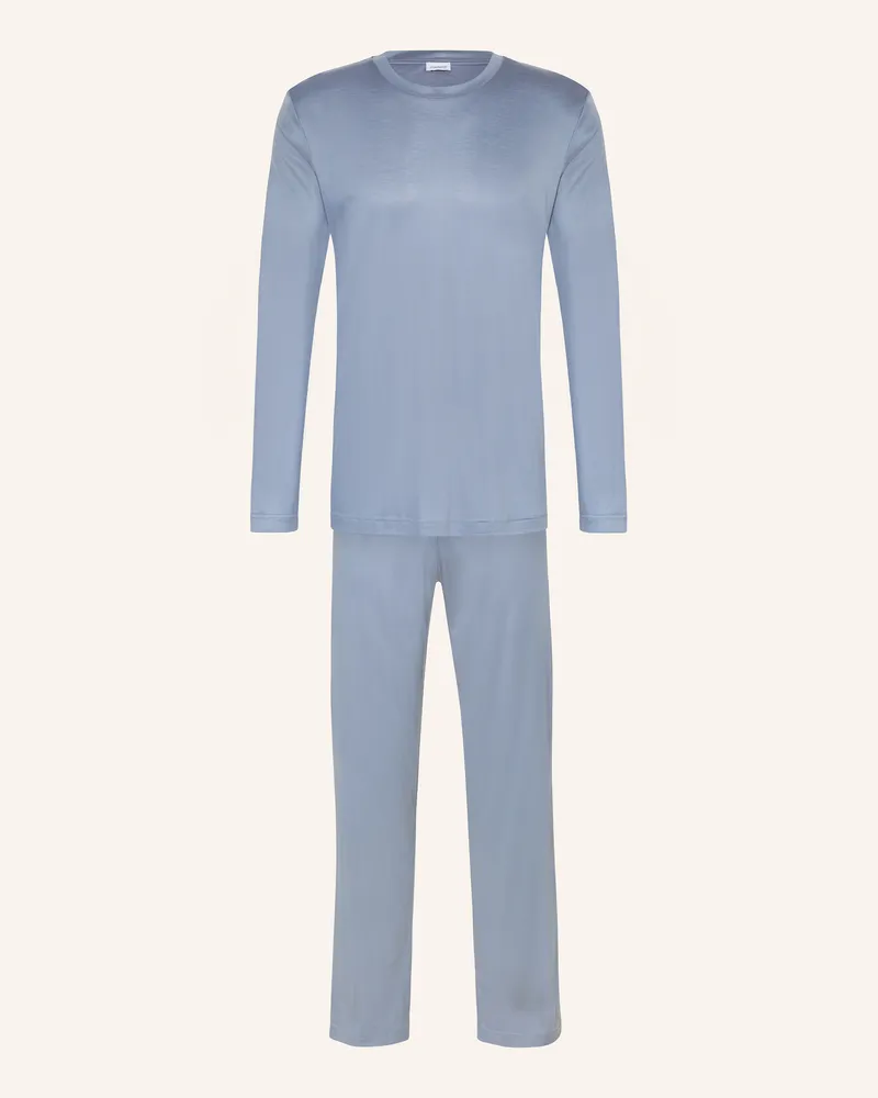 Zimmerli Schlafanzug Sustainable Luxury blau Blaugrau