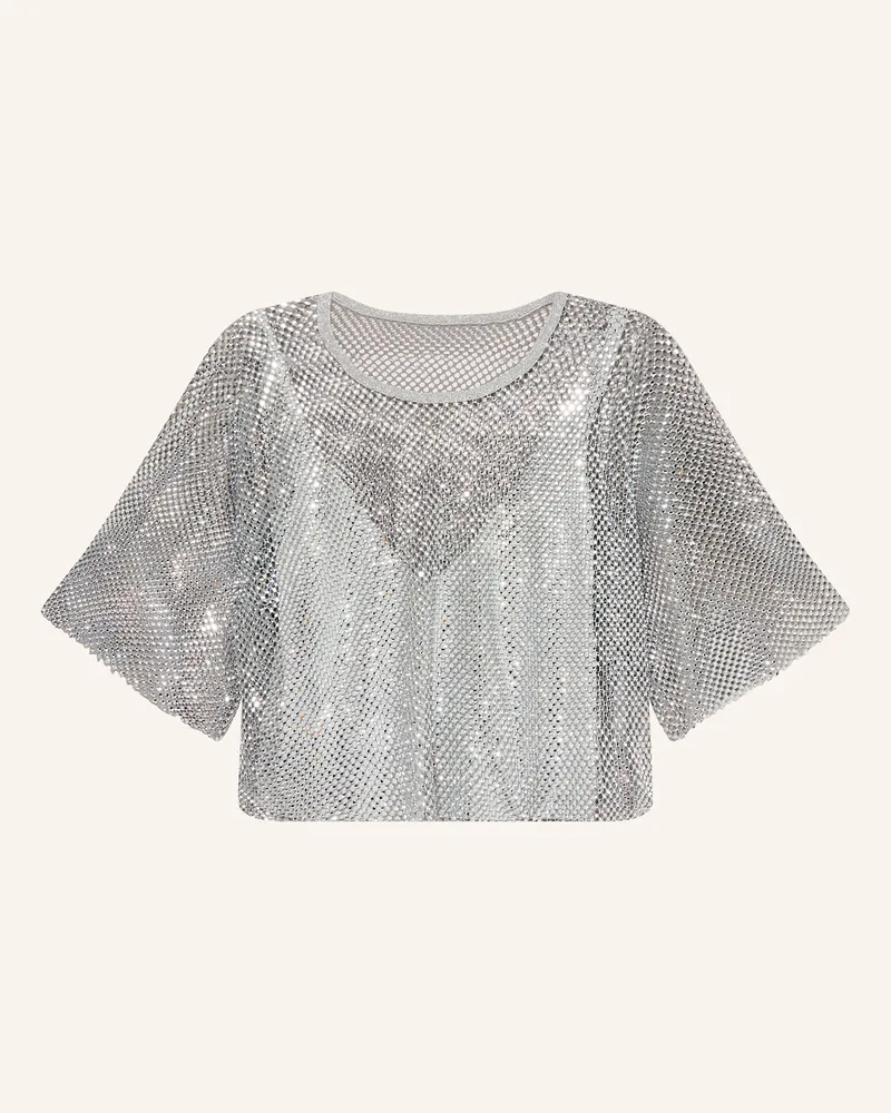 ba&sh Strickshirt MATE mit Schmucksteinen Silber