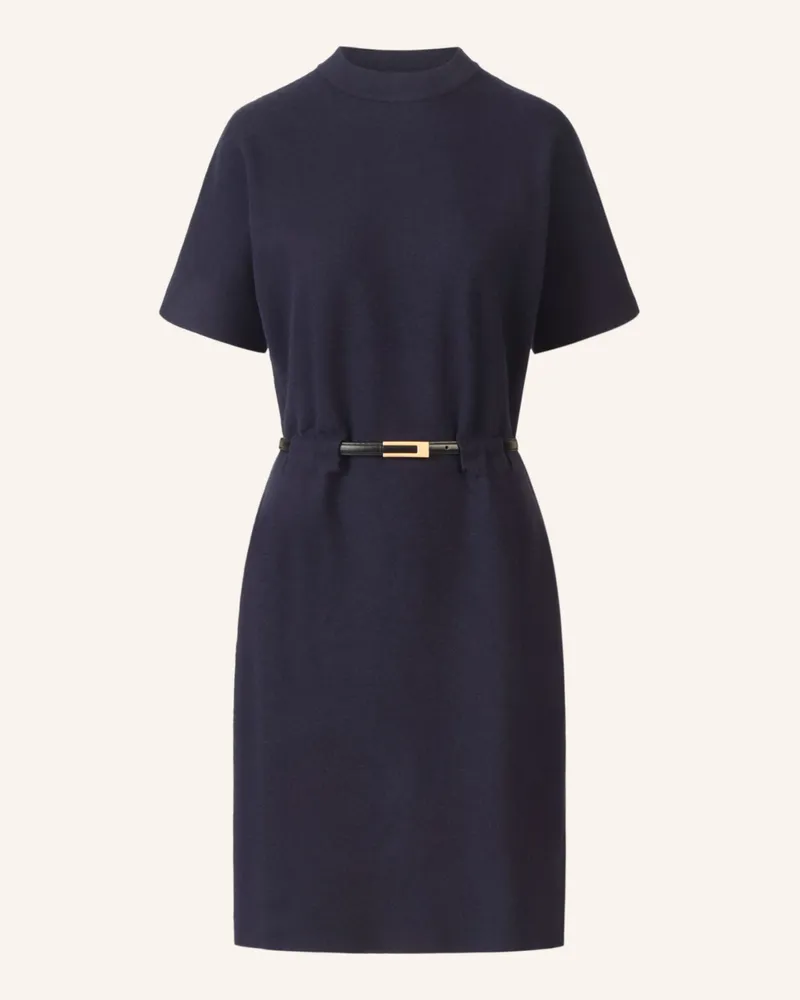 Apart Strickkleid mit Gürtel Dunkelblau