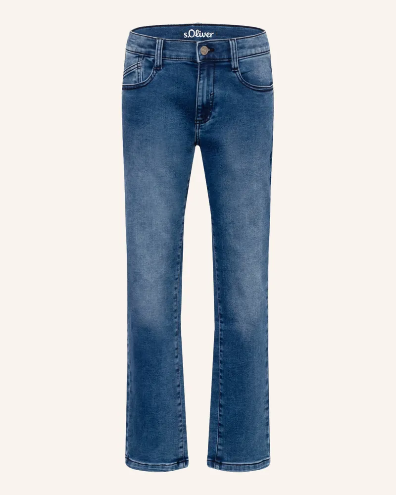 S.Oliver Jeans Regular Fit weiss Dunkelblau