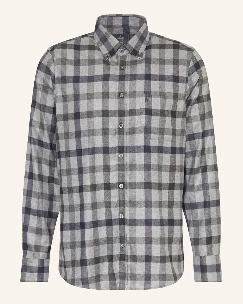 Ragman Flanellhemd Comfort Fit Grau