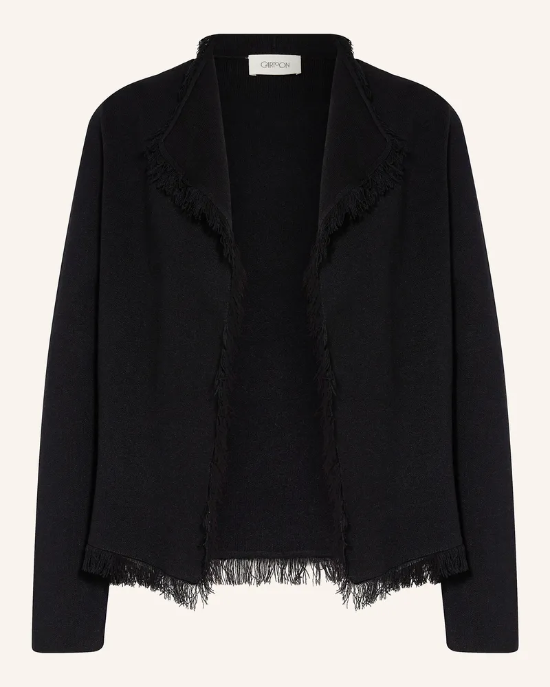 Cartoon Strickjacke Schwarz