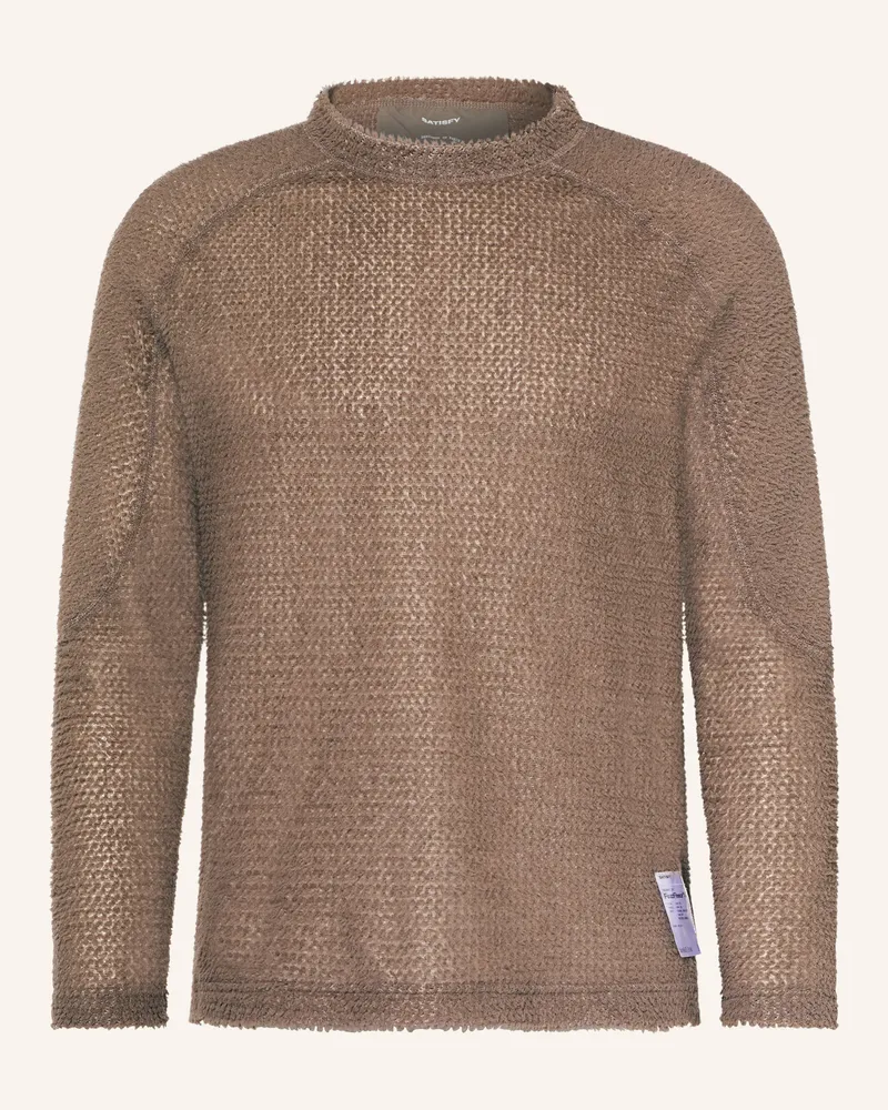Satisfy Funktionsshirt Fuzzfleece™ Ad braun Braun