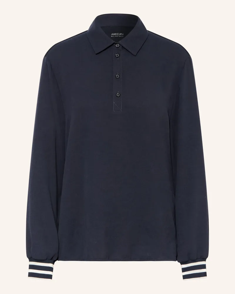 Marc Cain Blusenshirt Im Materialmix blau 394