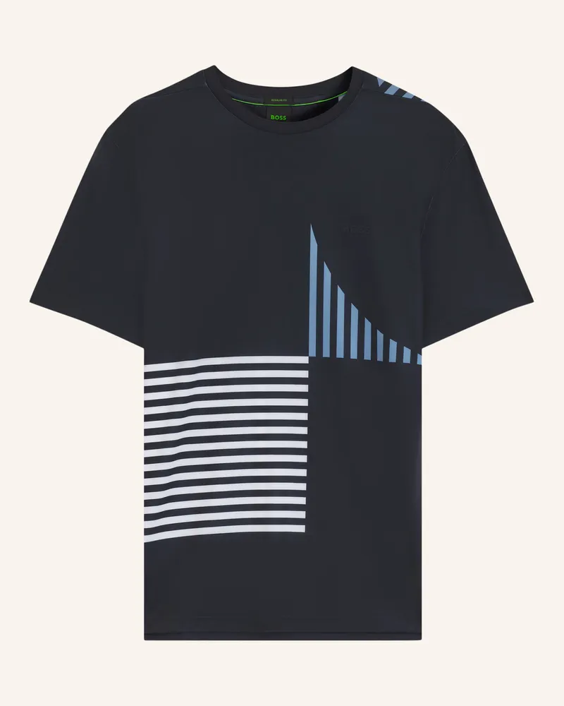 HUGO BOSS T-Shirt Tee Striped c1 Regular Fit blau Dunkelblau