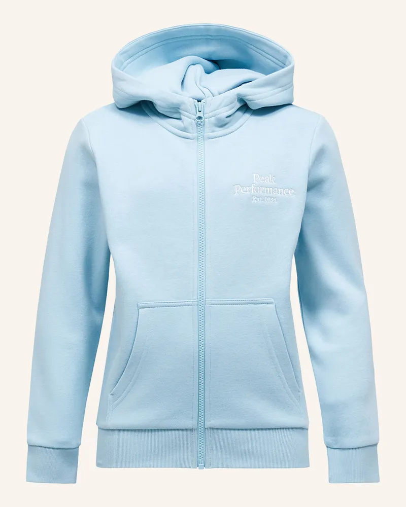 Peak Performance Jr Original Zip Hood Kapuzensweatshirtjacke blau Blau