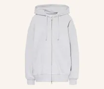 Oversized-Sweatjacke grau