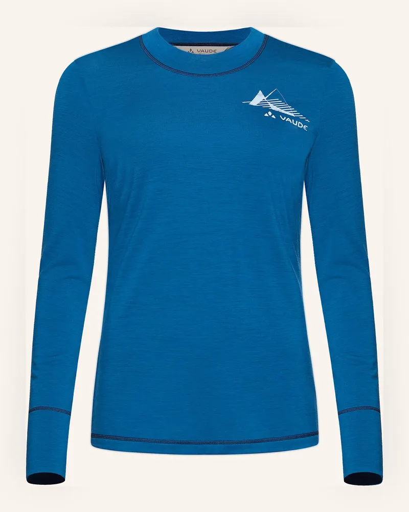 Vaude Funktionsshirt W Monviso Wool Ls T-Shirt blau Blau