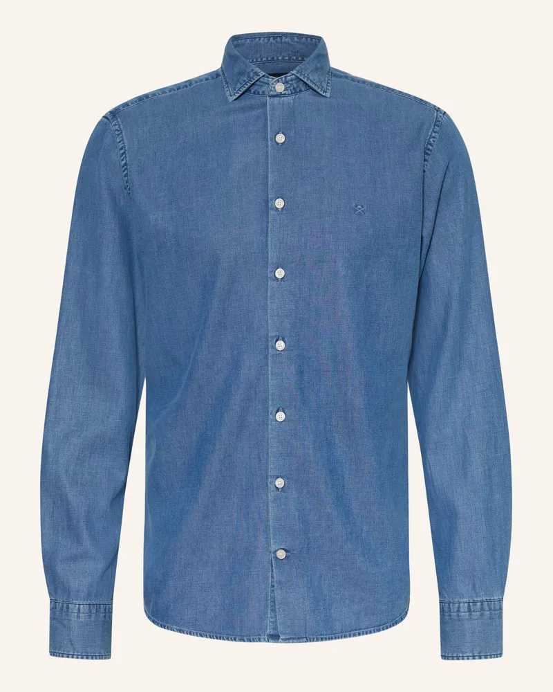 Hackett Hemd Tailored Fit In Jeansoptik blau Blau