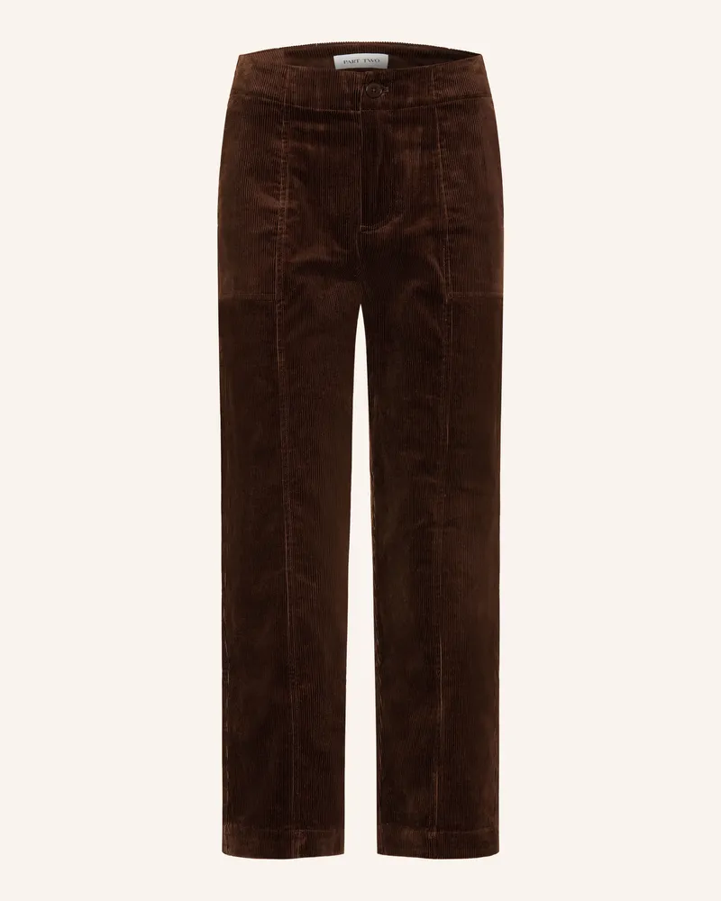 Part Two Cordhose Nettapw braun Dunkelbraun