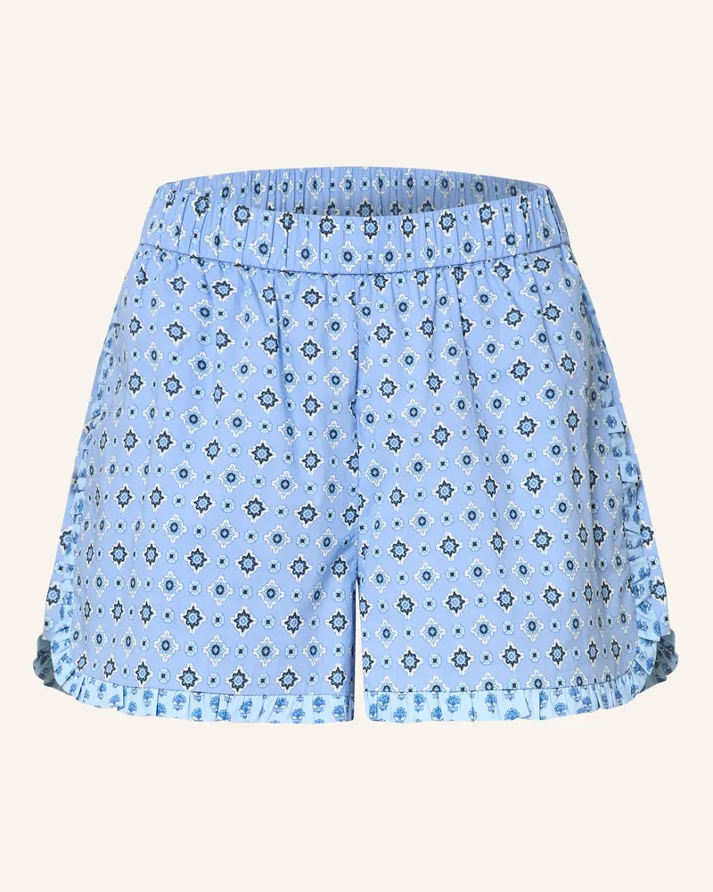 Claudie Pierlot Shorts mit Rüschen Hellblau