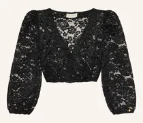 Dirndlbluse Lou Aus Lochspitze Und Mit 3/4-Arm schwarz