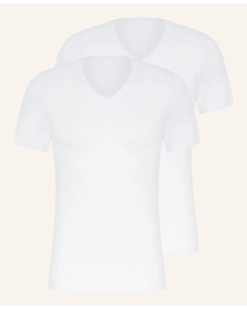 Marc O'Polo 2er-Pack V-Shirts Weiss