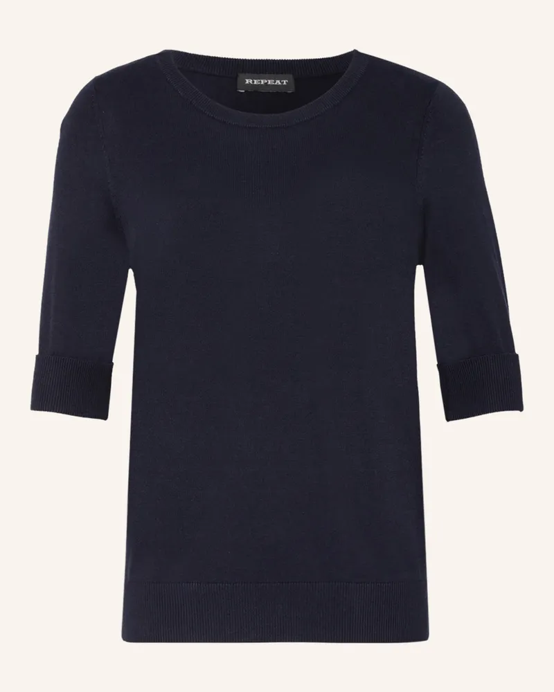 Repeat Pullover mit 3/4-Arm Dunkelblau