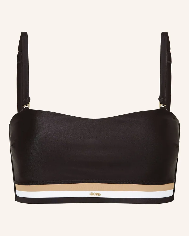 HUGO BOSS Bandeau-Bikini-Top Iconic schwarz Schwarz