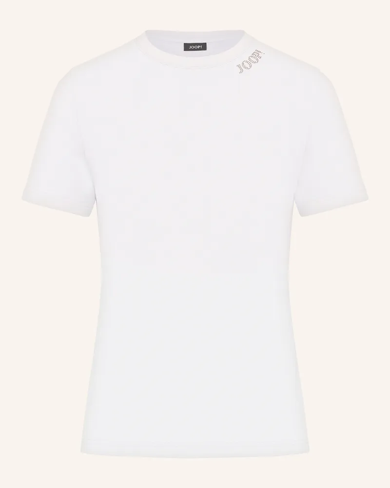 JOOP! T-Shirt mit Schmucksteinen Weiss