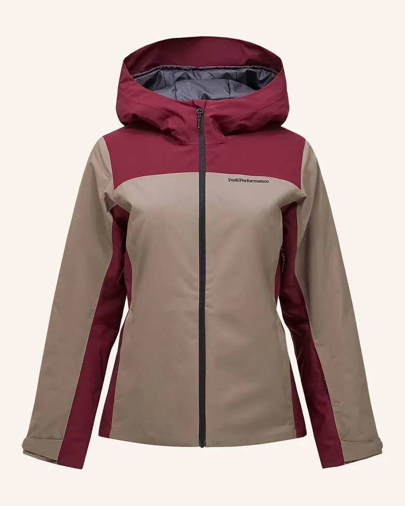 Peak Performance Skijacke Anima Blocked Insulated braun Taupe