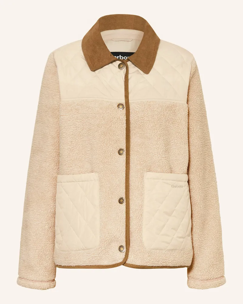 Barbour Jacke LAUREL im Materialmix Creme