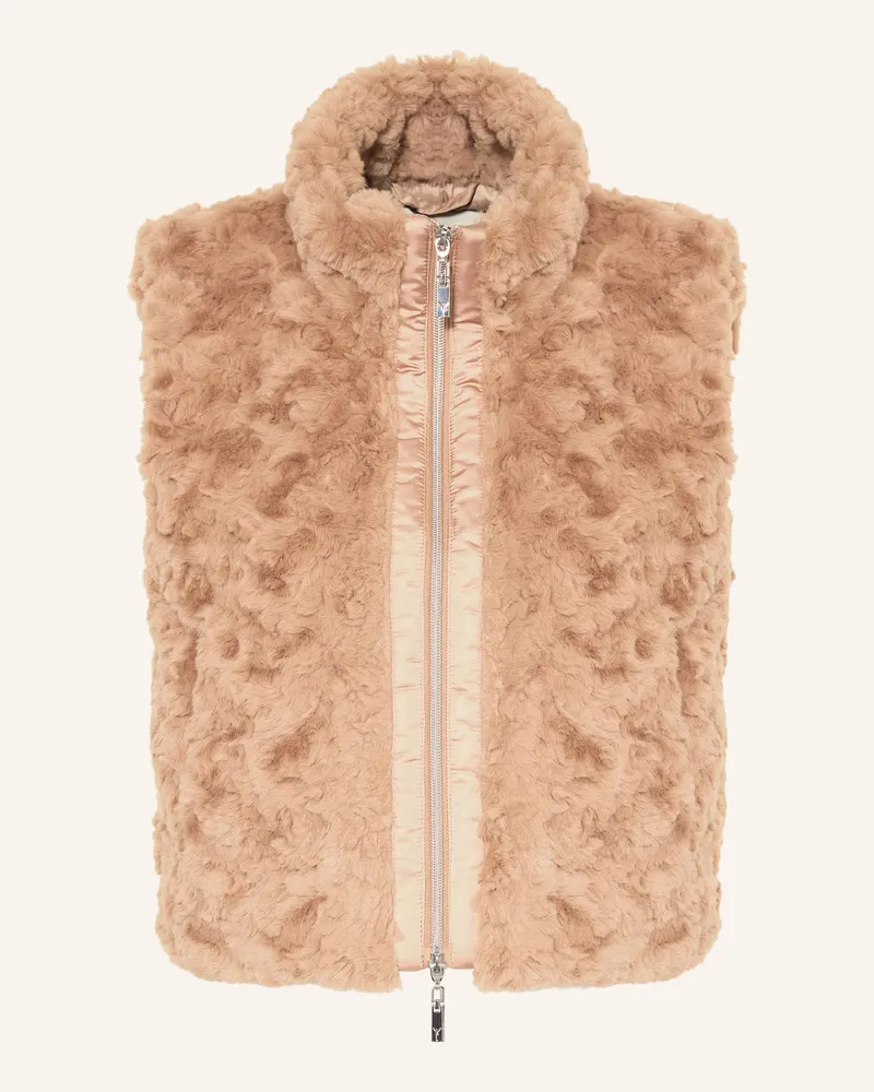 monari Kunstfell-Weste braun Hellbraun