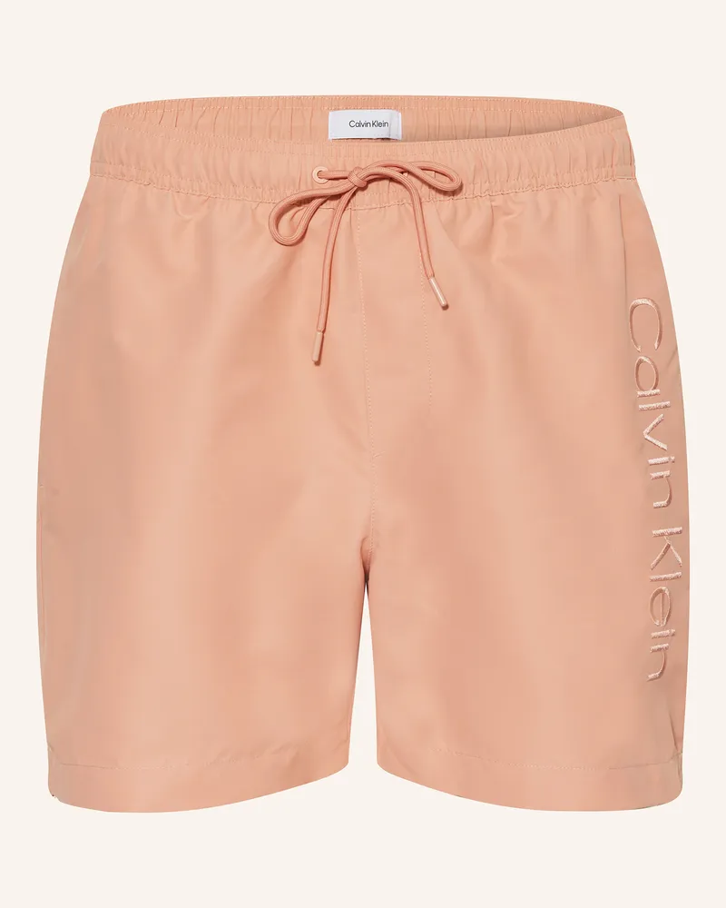 Calvin Klein Badeshorts LOGO EMBROIDERY Lachs