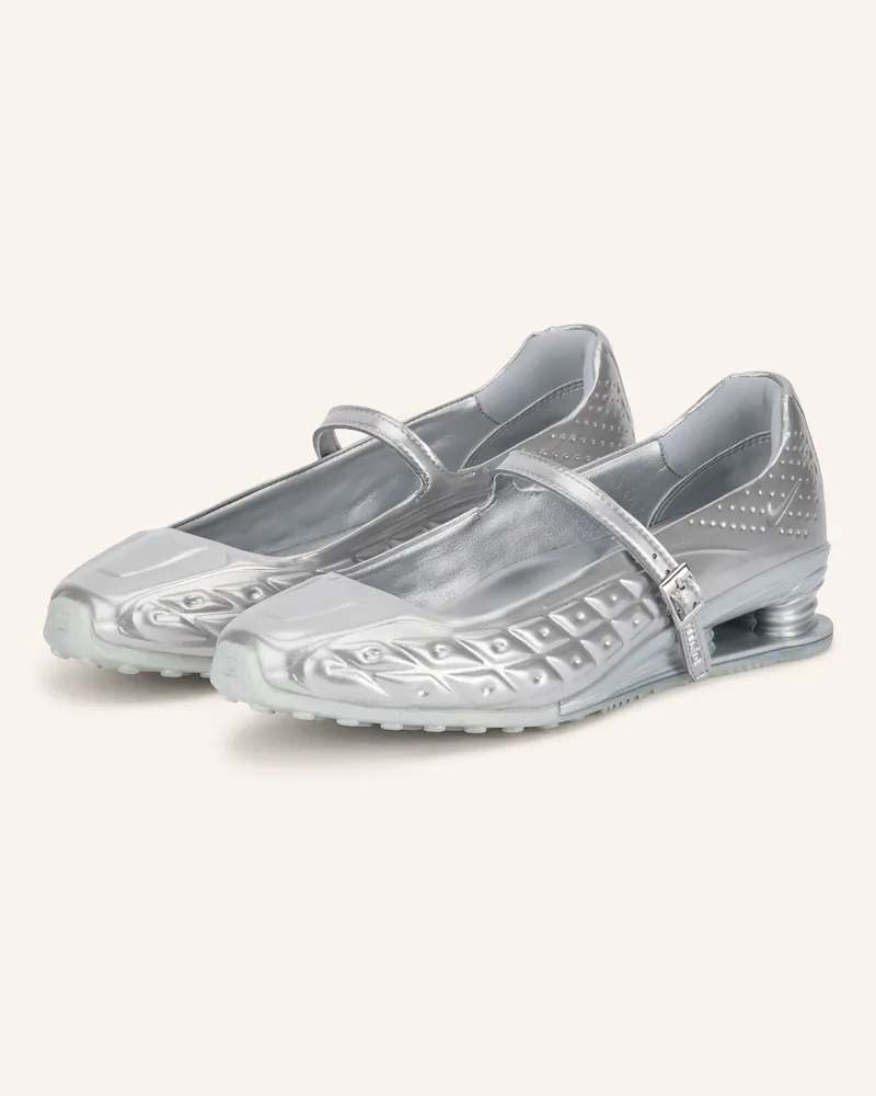 Nike Mary-Jane-Ballerinas Shox Z Calistra silber Silber