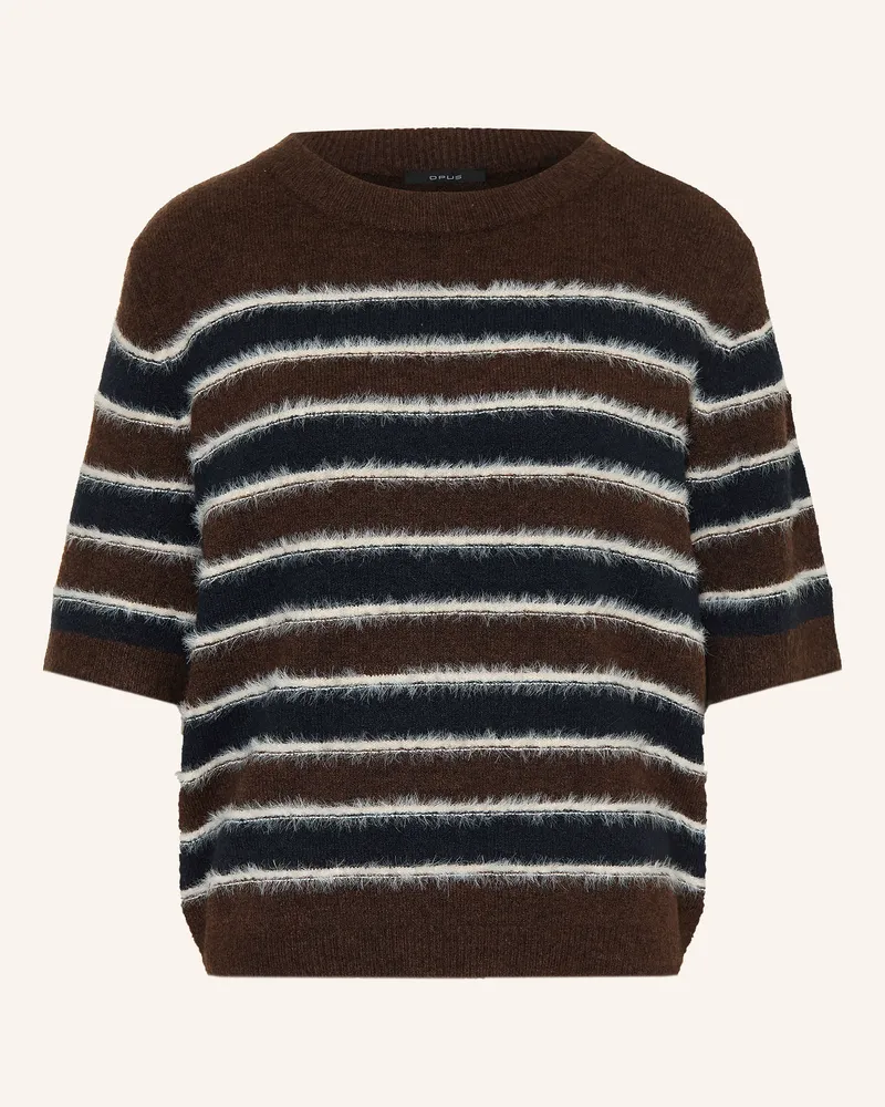 OPUS Strickshirt Pimota braun Dunkelbraun