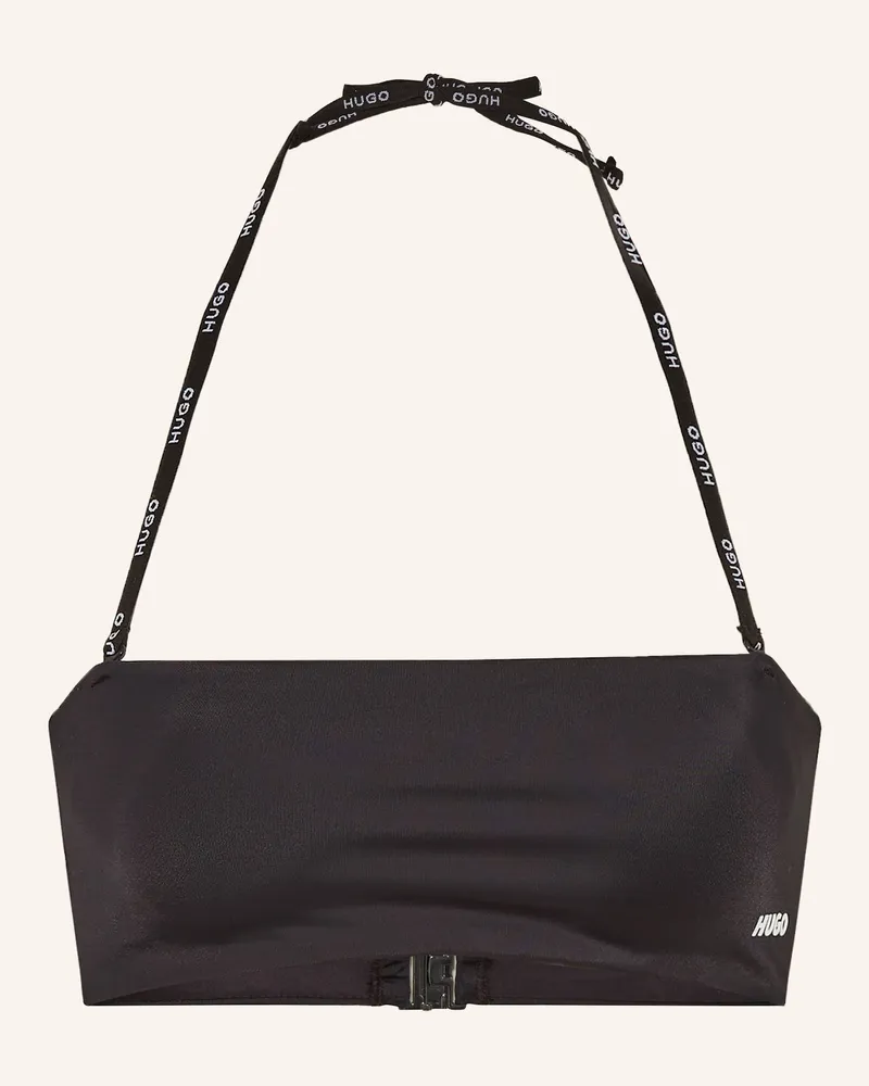 HUGO BOSS Bandeau-Bikini-Top PURE Schwarz