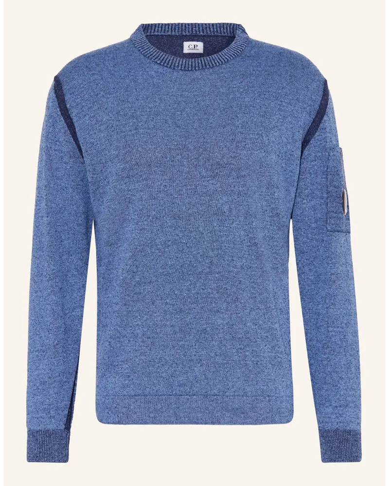 C.P. Company Pullover mit Leinen Blau