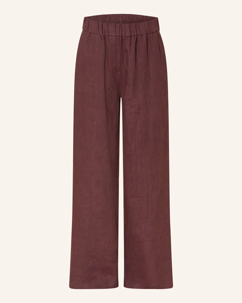 Darling Harbour Leinenhose rot Plum