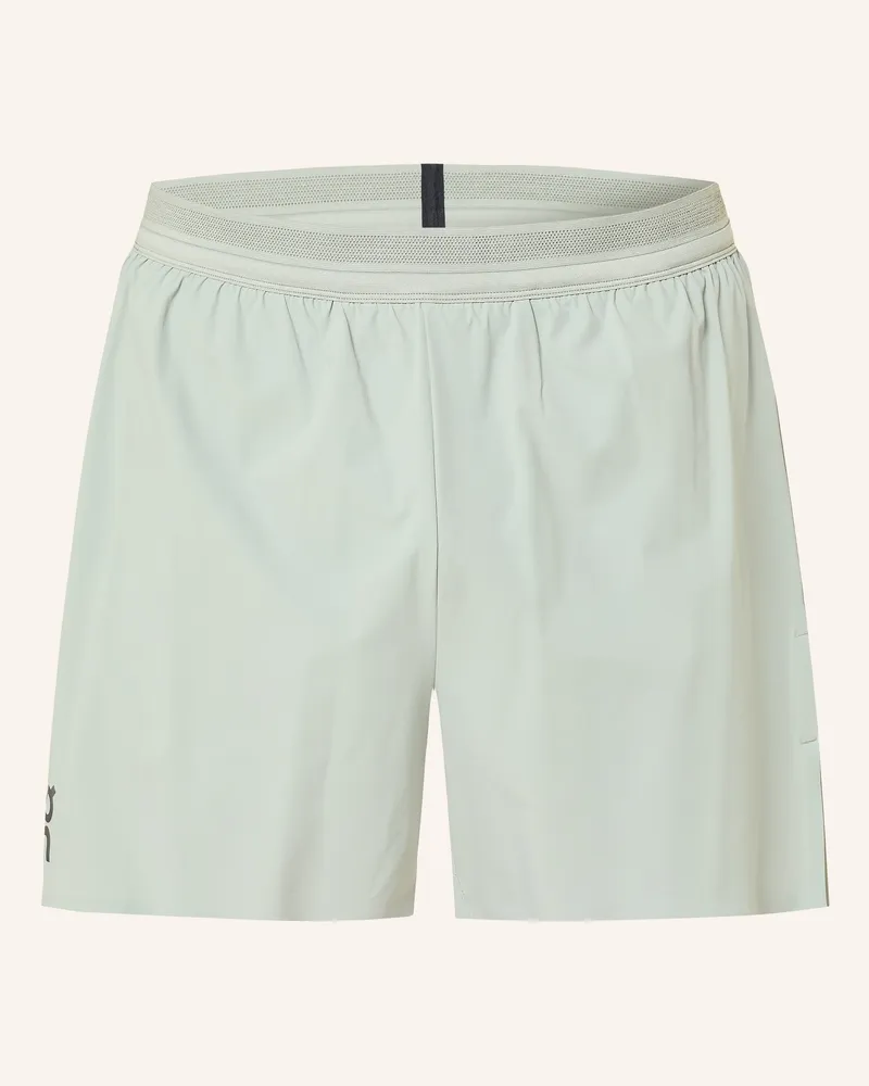 ON 2-In-1-Laufshorts Performance grau Hellgrau