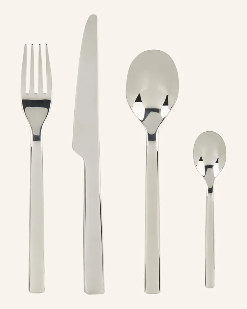 Alessi 24-Tlg. Besteck-Set Ovale silber Silber