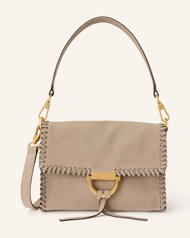 Abro Schultertasche TEMI STITCH Beige