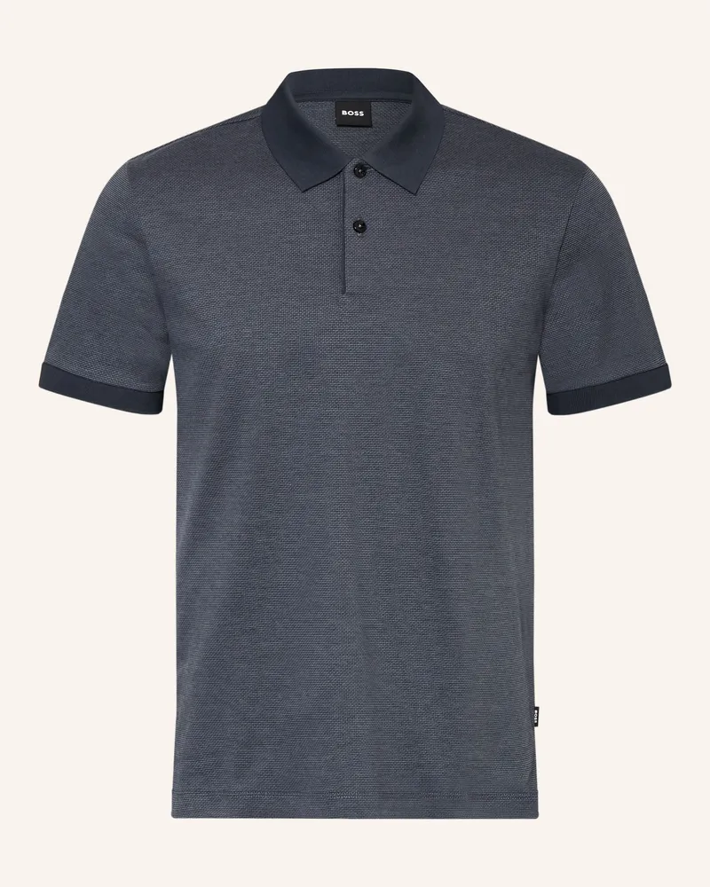 HUGO BOSS Piqué-Poloshirt PARLAY Blau