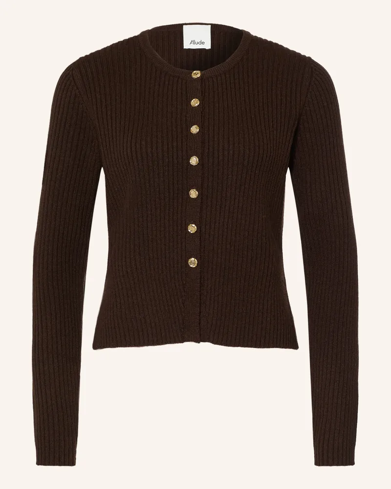 ALLUDE Strickjacke Mit Cashmere braun Dunkelbraun