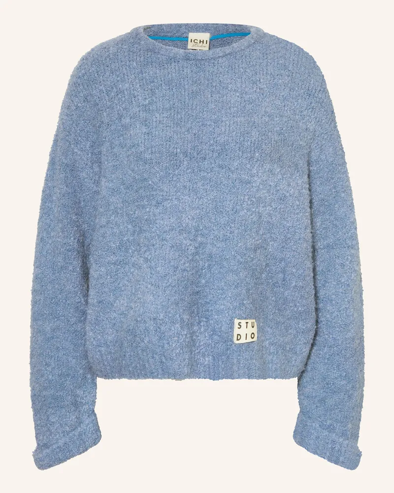 ICHI Bouclé-Pullover IHBLARISA Blau