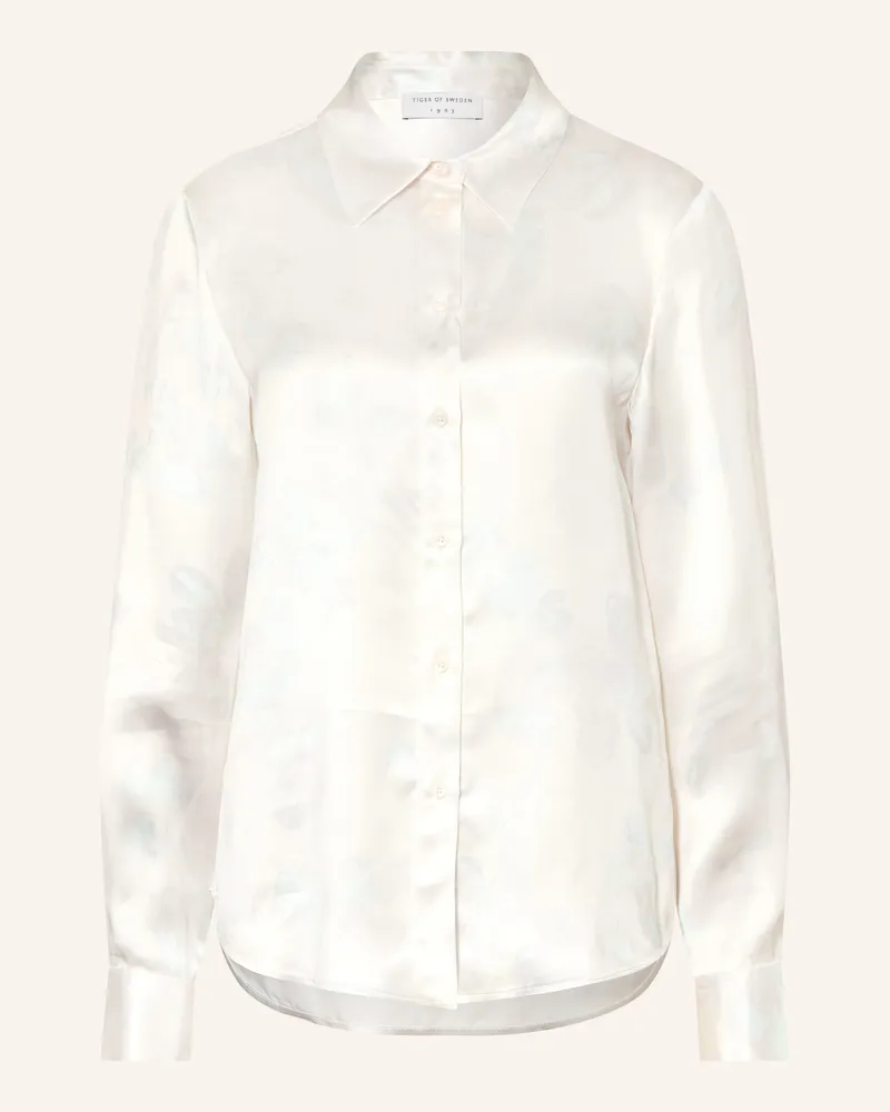 Tiger of Sweden Hemdbluse Camilla Aus Satin weiss Ecru